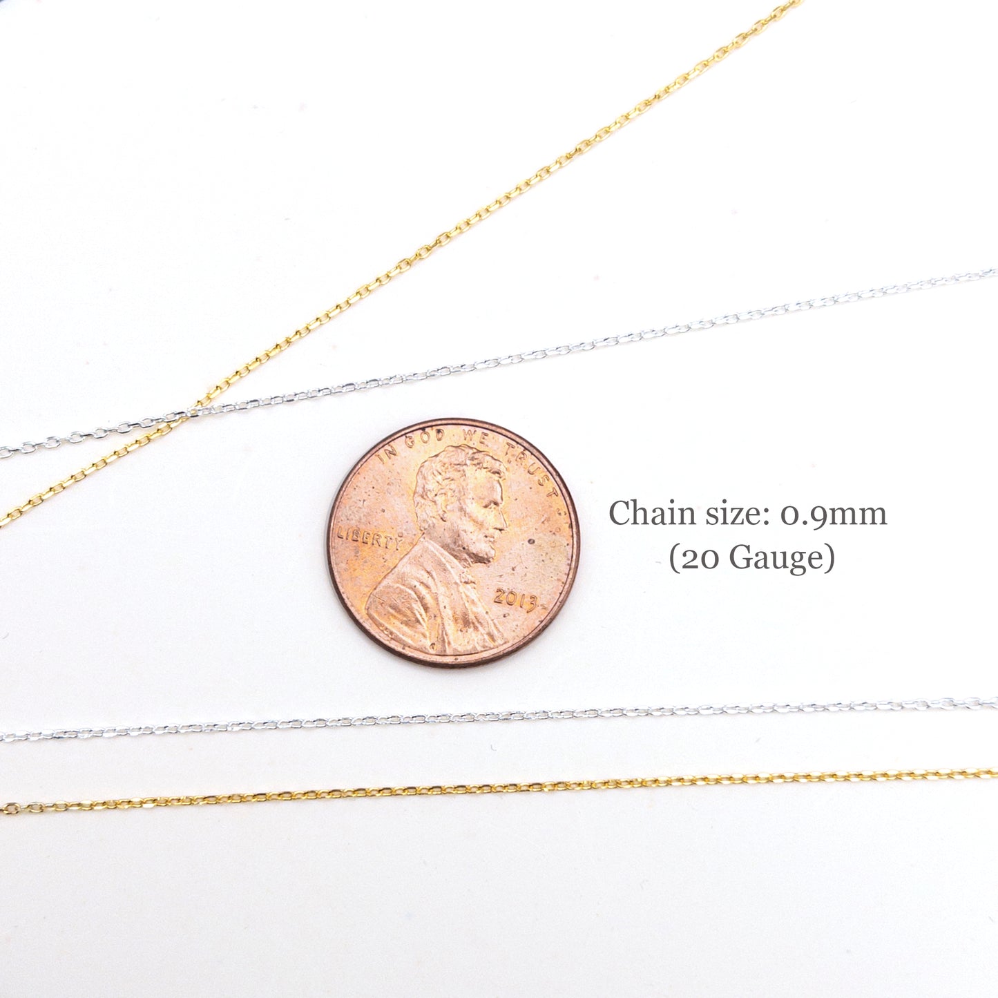 Adjustable Hypoallergenic 925 Sterling Silver CABLE CHAIN Necklace, 0.9mm Threader Necklace with Ball-End, Silver Add a Bead Necklace (C006)