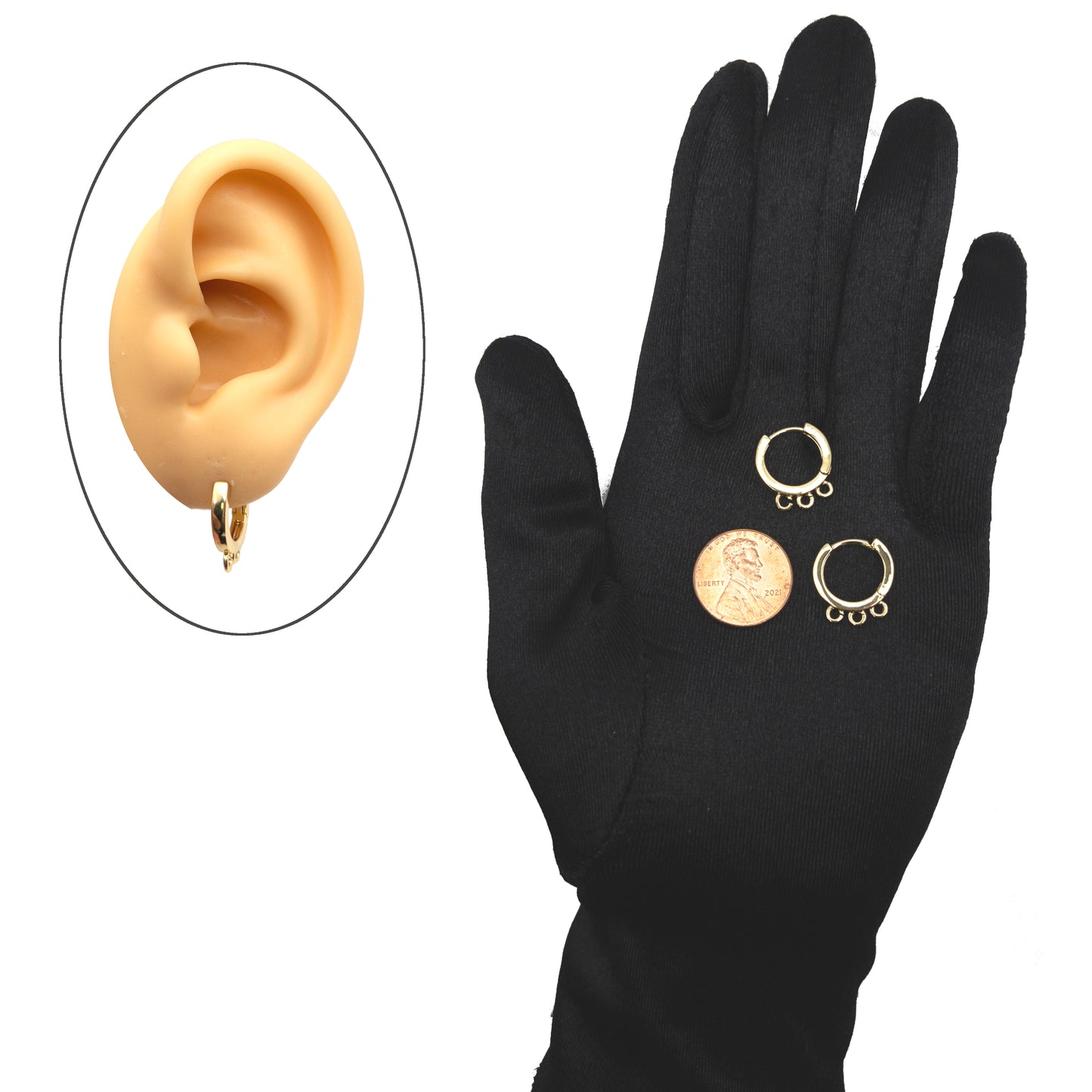 Private Listing for J. Wholesale Huggie Hoop Earring Findings with loop, Nickel Free, Wholesale