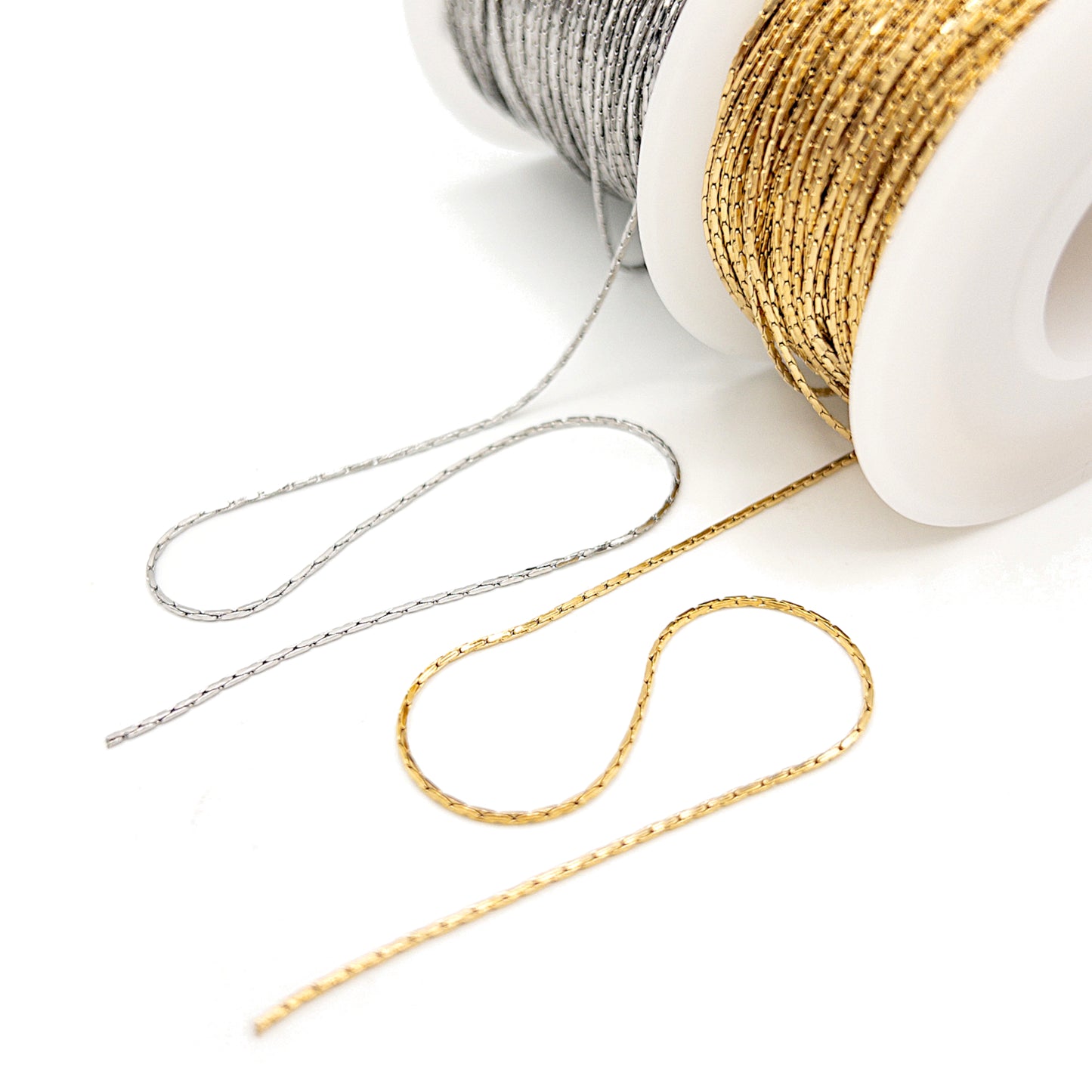 Dainty Chain for Jewelry Making, 0.8mm Thin Necklace Chain, Fine Jewelry Chain for Minimalist Jewelry, Sold by Yard and Wholesale. (C001)