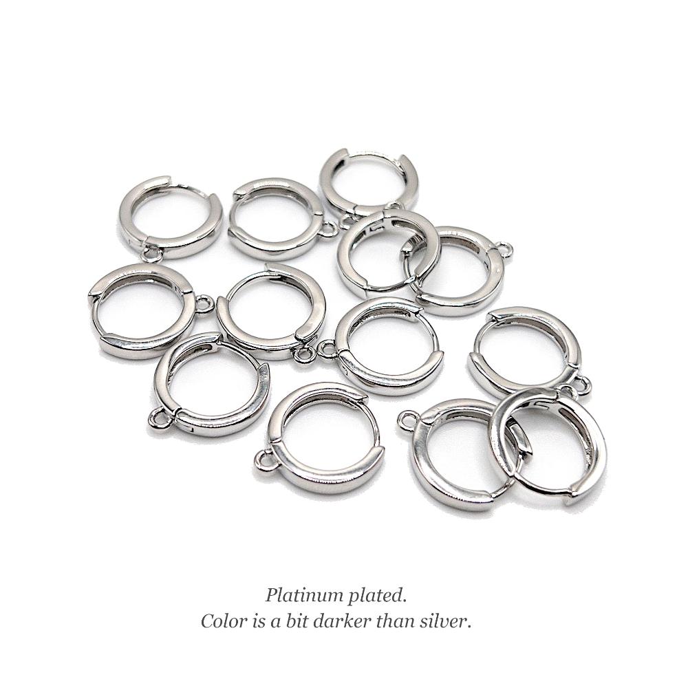 Huggie Hoop Earring Findings in 18K Gold Plating, Earring Hoops with loop, Nickel Free, Wholesale Earring Findings
