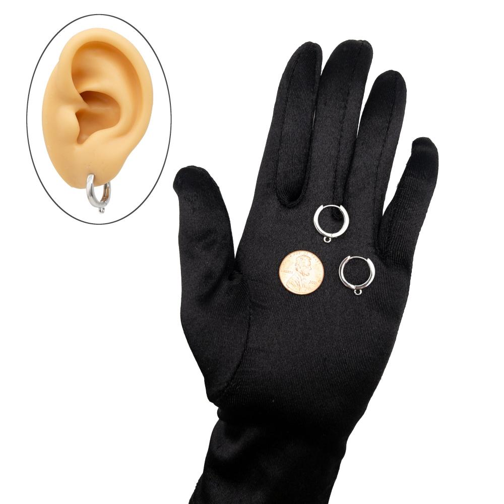 Private Listing for J. Wholesale Huggie Hoop Earring Findings with loop, Nickel Free, Wholesale