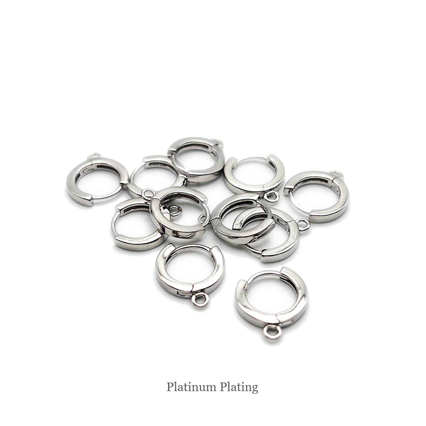 Small Huggie Hoop Earring Findings in 18K Gold Plating, Earring Hoop with Loop, Nickle Free, Lead Free, Hypoallergenic WHOLESALE Jewelry Findings