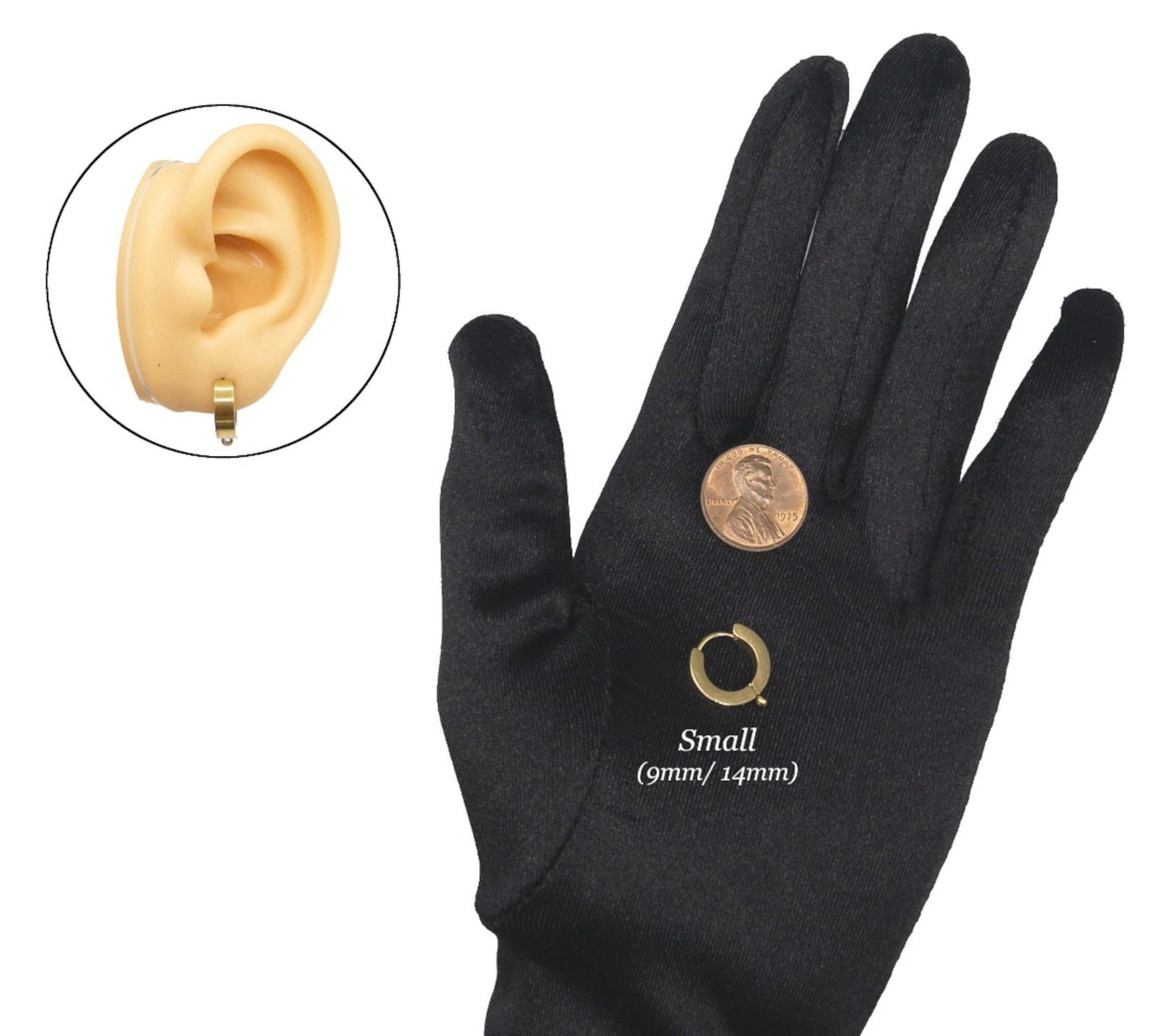 Hoop Earring Findings, 4PCs+ Hypoallergenic Steel Huggie Hoop Earring Blanks with Attach Loop in Anti-tarnish 18K PVD Gold or Steel Finish