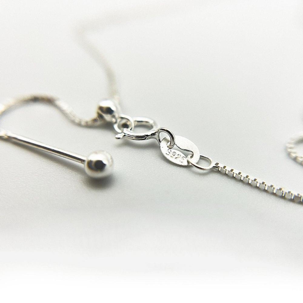 Adjustable 925 Sterling Silver BOX CHAIN Necklace, 0.9mm Threader Necklace with Ball-End, Silver Add a Bead Venetian Necklace (C005G/ C005S) - UniqueBeadsNY