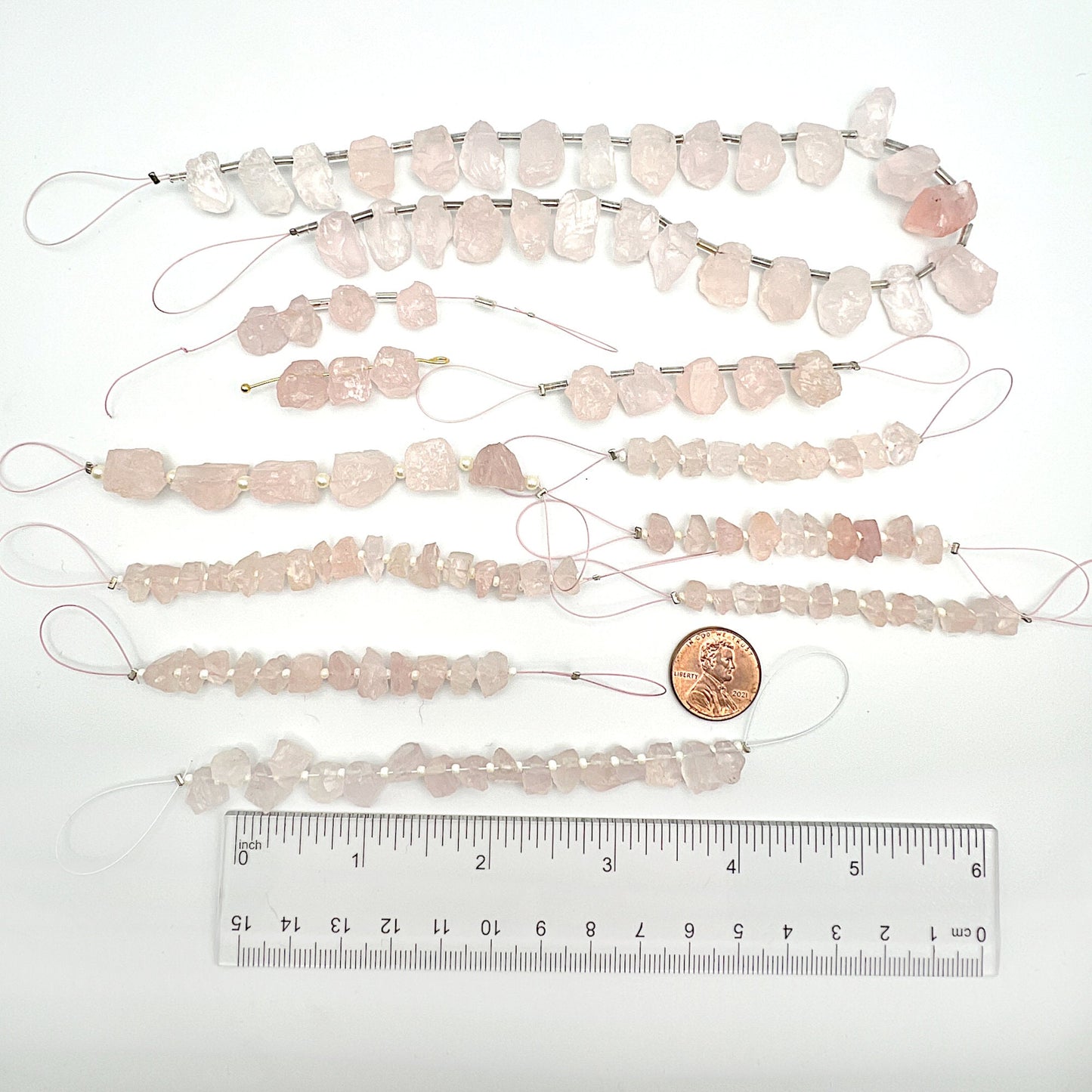 Raw Rose Quartz Gemstone, Rough Cut October Birthstone, Loose Pink Crystal Gemstone Beads, FINAL SALE by Bundle of 120+ Pieces - UniqueBeadsNY