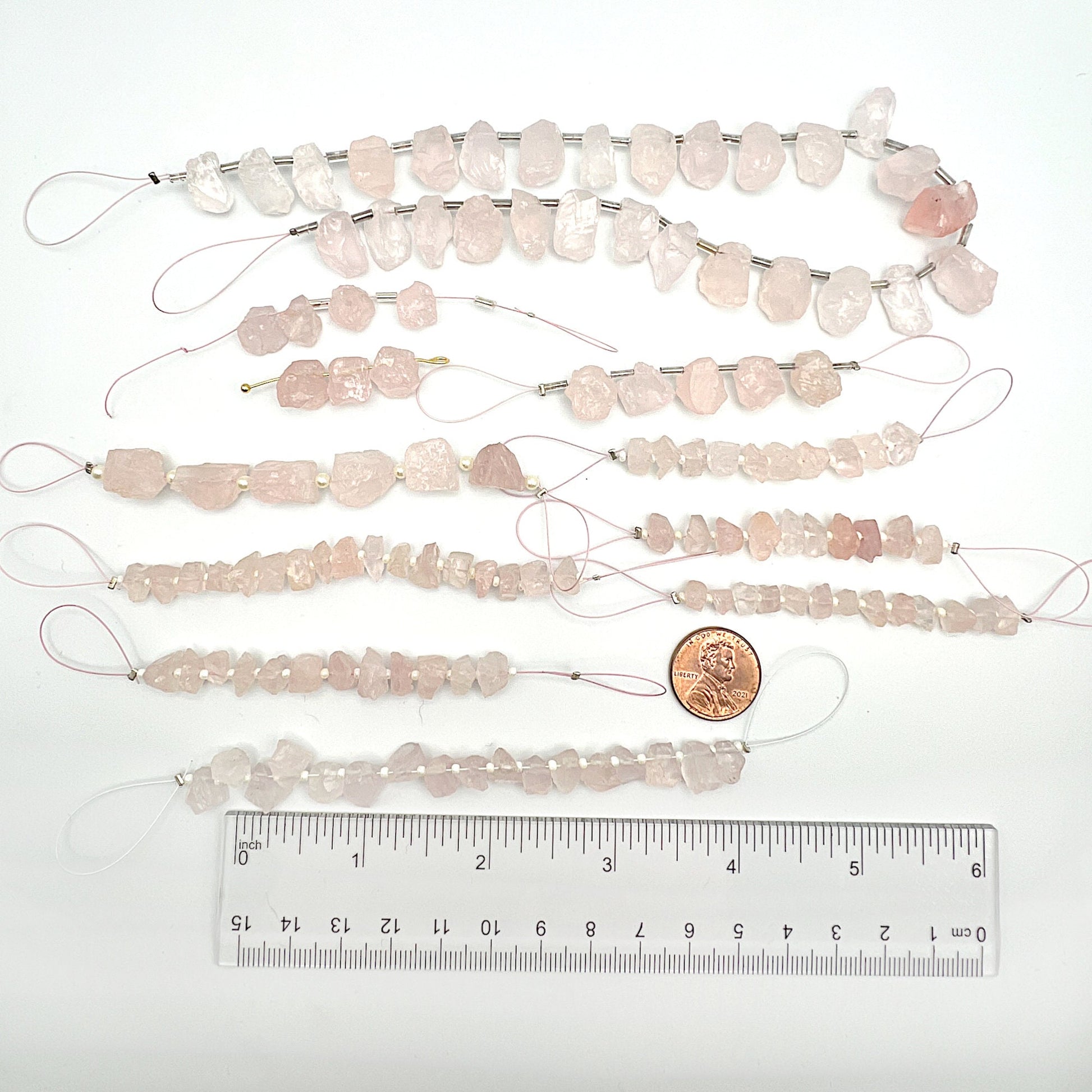 Raw Rose Quartz Gemstone, Rough Cut October Birthstone, Loose Pink Crystal Gemstone Beads, FINAL SALE by Bundle of 120+ Pieces - UniqueBeadsNY