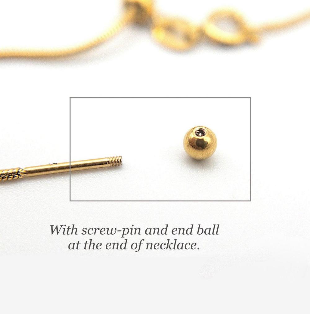 Adjustable 925 Sterling Silver BOX CHAIN Necklace, 0.9mm Threader Necklace with Ball-End, Silver Add a Bead Venetian Necklace (C005G/ C005S) - UniqueBeadsNY