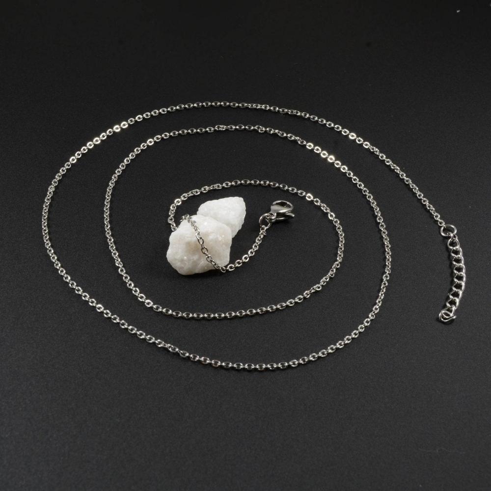 Necklace Cable Chain in 16", 20", 18" or 24", with 1" Extender and Lobster, Wholesale Stainless Steel Chain Necklace (CNST001-24-S) - UniqueBeadsNY