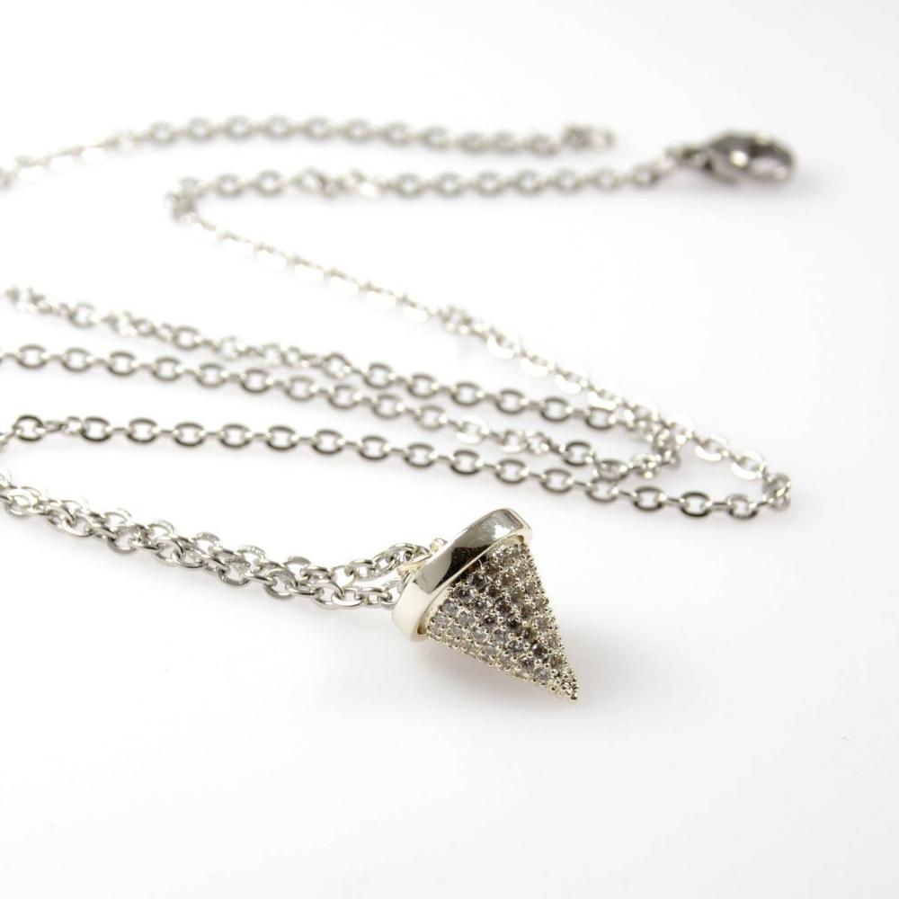 Necklace Cable Chain in 16", 20", 18" or 24", with 1" Extender and Lobster, Wholesale Stainless Steel Chain Necklace (CNST001-24-S) - UniqueBeadsNY