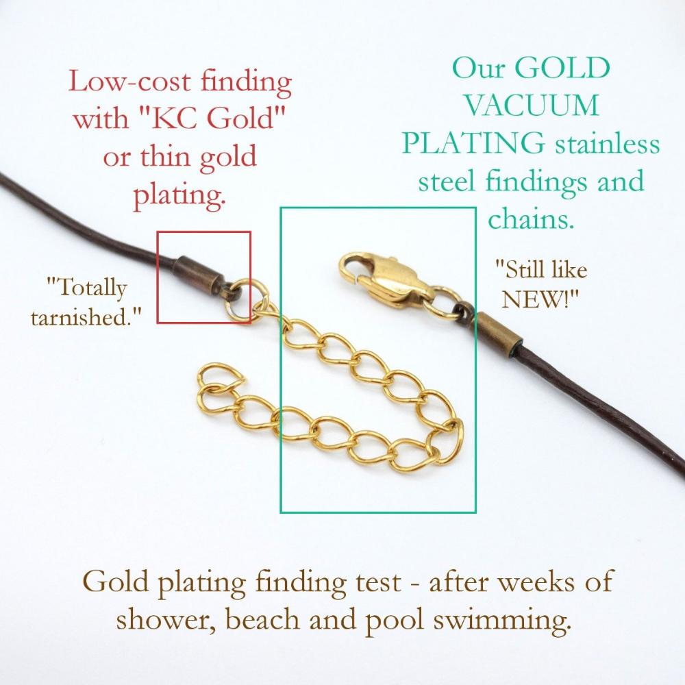 Necklace Cable Chain in 18", 20", and 24", Stainless Steel Necklace Link Chain in Gold with Lobster Claw Ready to Wear (CNST001G) - UniqueBeadsNY