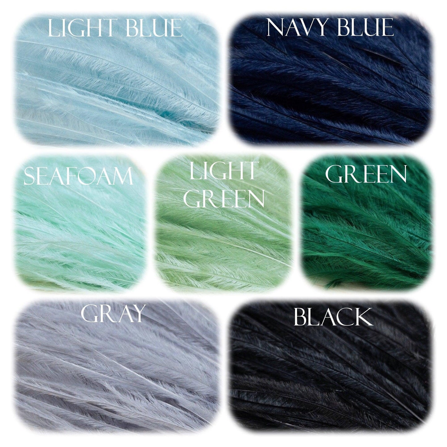 Custom Color Ostrich Feather Tassel Pendants, Customized Feather Pendant for Earrings and DIY jewelries - UniqueBeadsNY