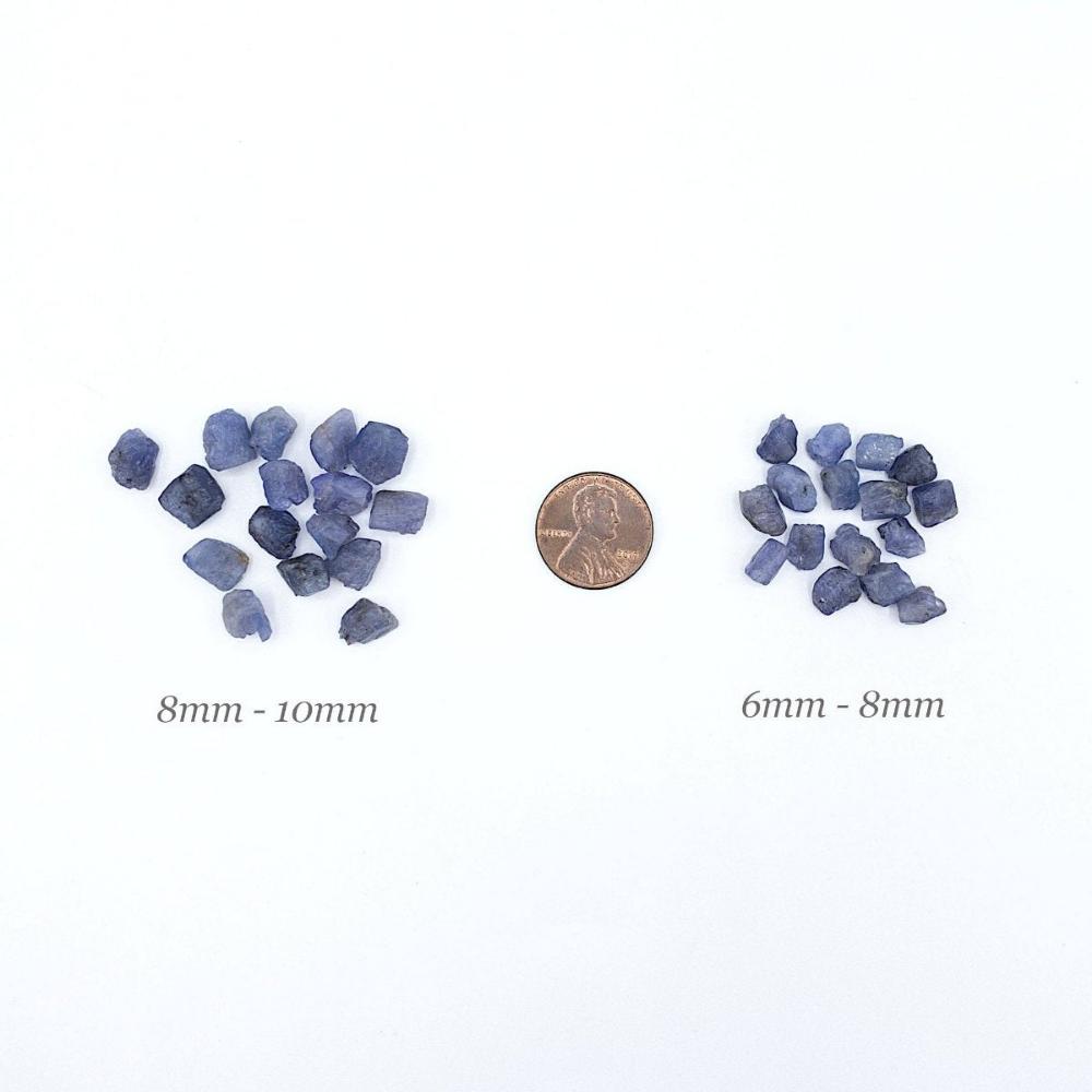Raw TANZANITE Gemstone, Dainty DECEMBER Birthstone, 1mm Hole Center-Drill, Loose Gemstone Beads Retail & Wholesale (G12RAW) - UniqueBeadsNY