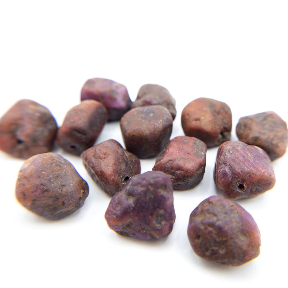 Raw RUBY Gemstone, Dainty JULY Birthstone, 1mm Hole Center Drill, Root Chakra Healing Crystal, Loose Gemstone Retail & Wholesale (G07RAW) - UniqueBeadsNY