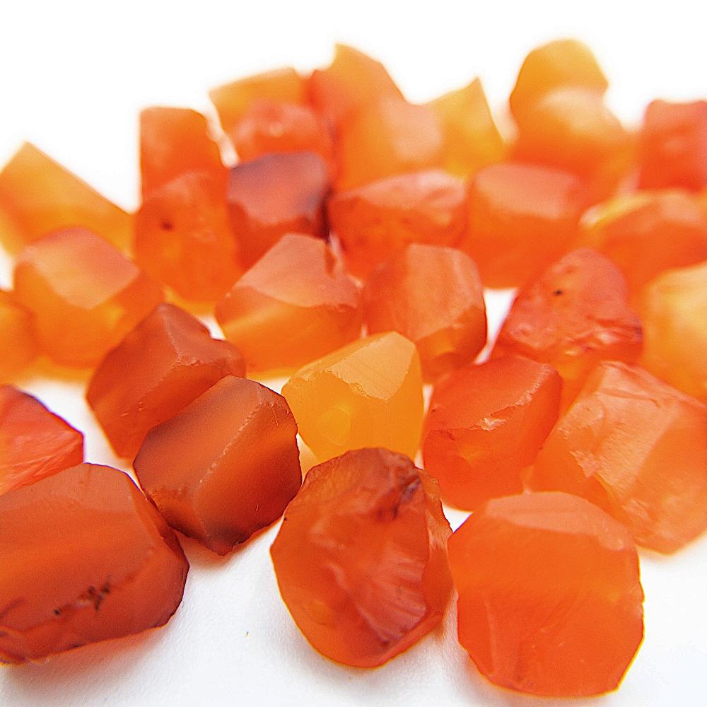 Raw CARNELIAN Gemstone, Dainty Birthstone for VIRGO, 1mm Hole Center Drill, Loose Orange Gemstone Beads, Retail & Wholesale (G22RAW) - UniqueBeadsNY