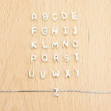 Alphabet Charm Casted in 925 Silver, Dainty Initial letter Bead for Jewelry Making, Hollow Letter Pendants for Personalized Jewelry (P007-S)