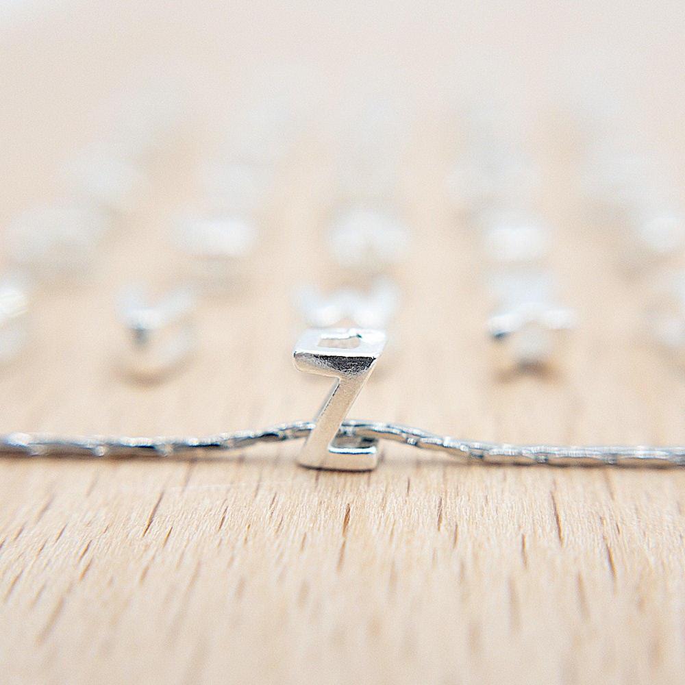 Alphabet Charms, 925 Sterling Silver Alphabet Beads, Initial letter Beads for Jewelry Making, Small Letter Pendants for bracelet (P007-S) - UniqueBeadsNY
