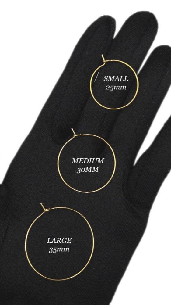 Wire Hoop 316 Surgical Stainless Steel Earring Wire Finding in Gold Plating, Wine Glass Rings Markers, Retail & Wholesale (STER-0020G) - UniqueBeadsNY