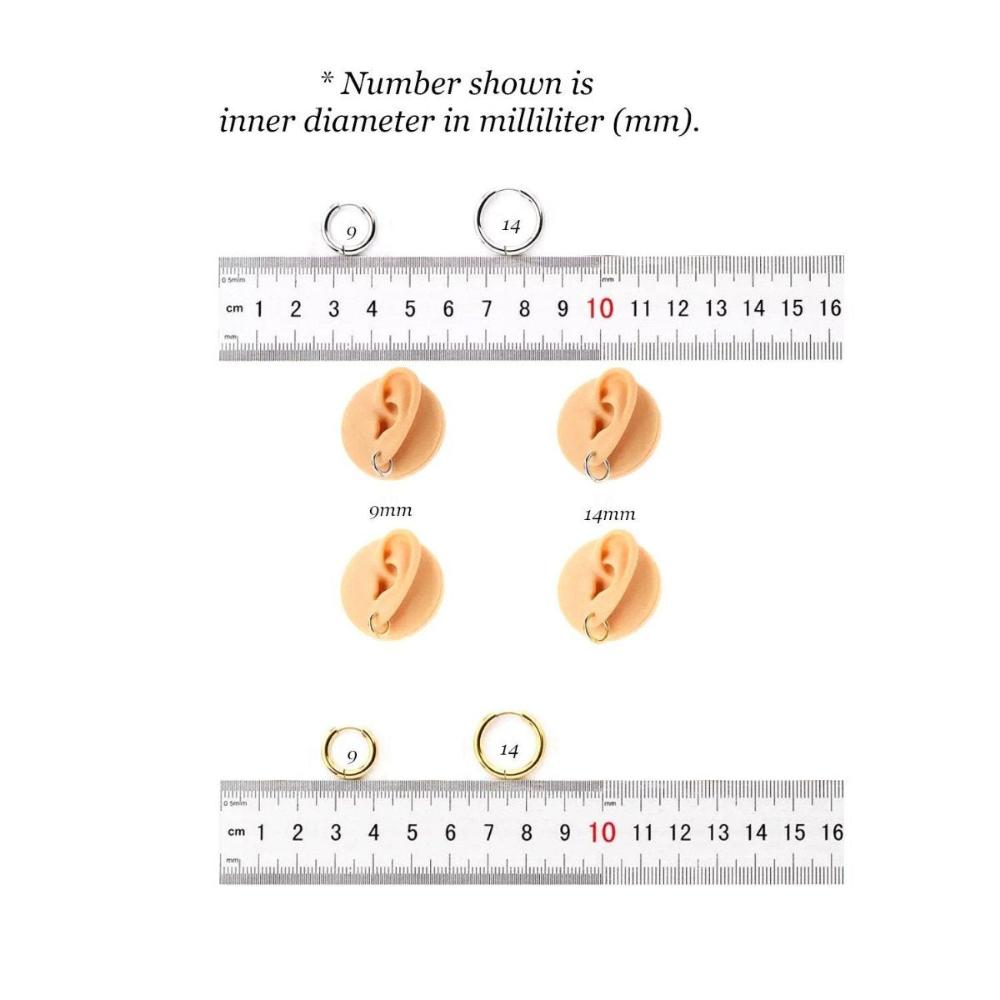 Huggie Hoop One-Touch Surgical Stainless Steel Earring Finding, Dark Silver Earring Hoops with Ring, Retail & Wholesale (STER-0015S) - UniqueBeadsNY