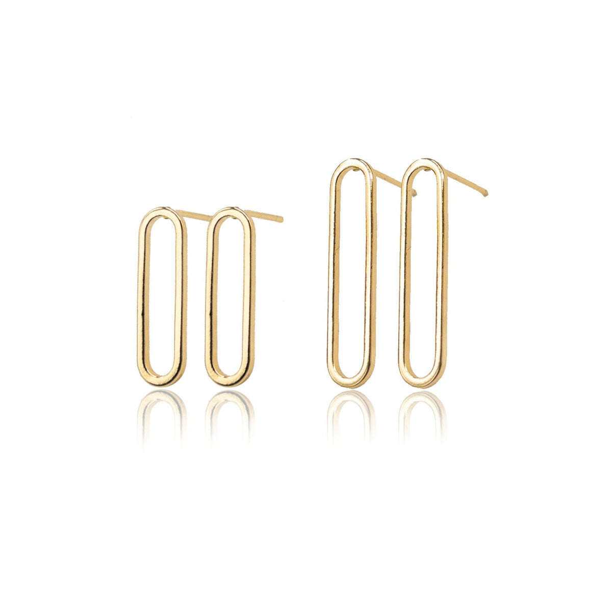 Round Earring Posts in Stardust Textured finish, 18K Gold Plated