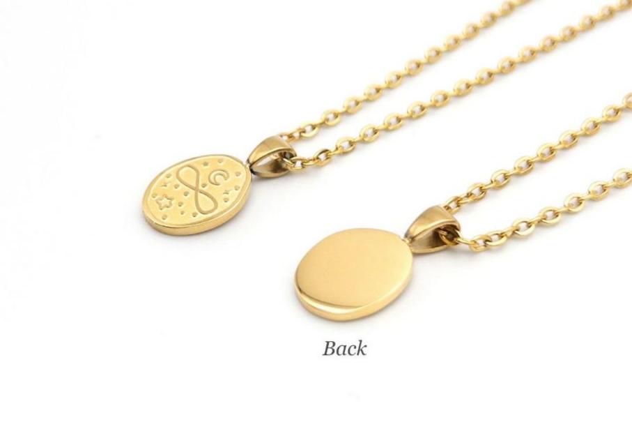 Tarot Card Necklace, Gold Tarot Jewelry, Meaningful Pendant, 304 Stainless Steel in Gold PVD Plating, Adjustable with 2" Extender (CNST007G) - UniqueBeadsNY