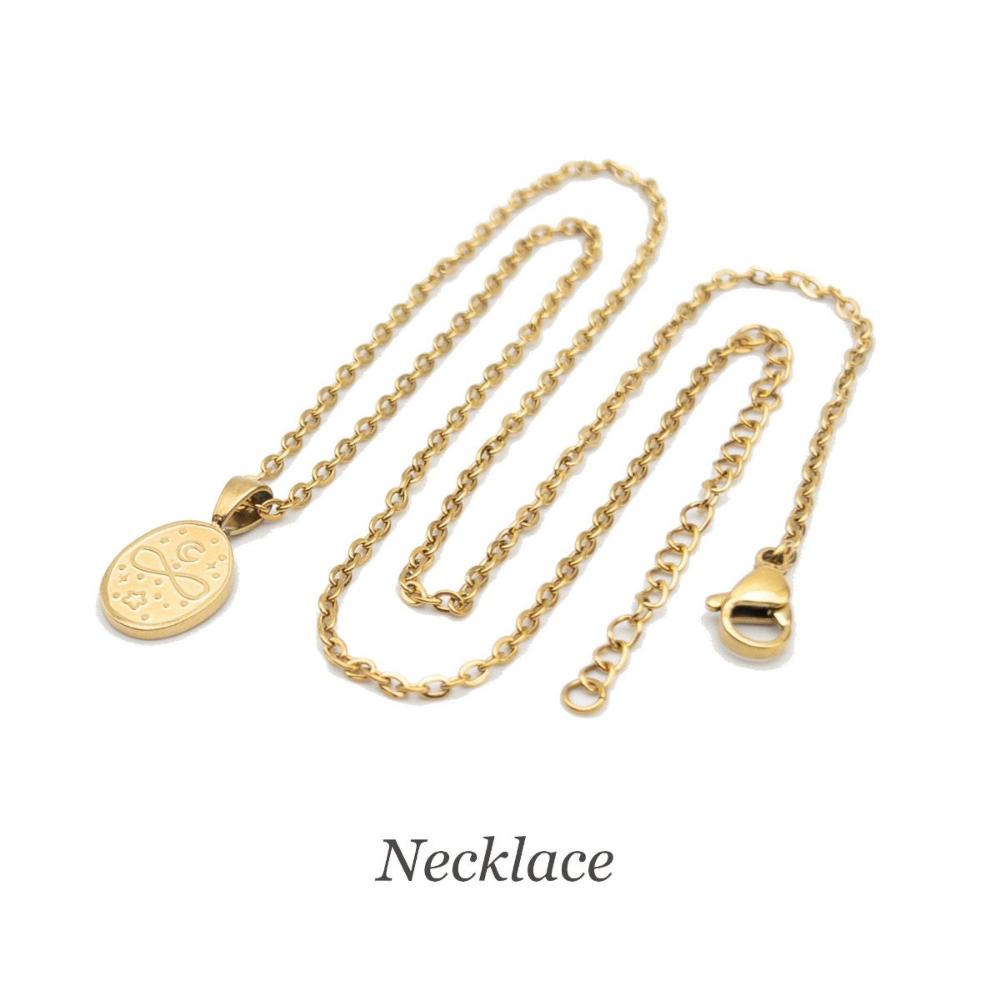 Tarot Card Necklace, Gold Tarot Jewelry, Meaningful Pendant, 304 Stainless Steel in Gold PVD Plating, Adjustable with 2" Extender (CNST007G) - UniqueBeadsNY