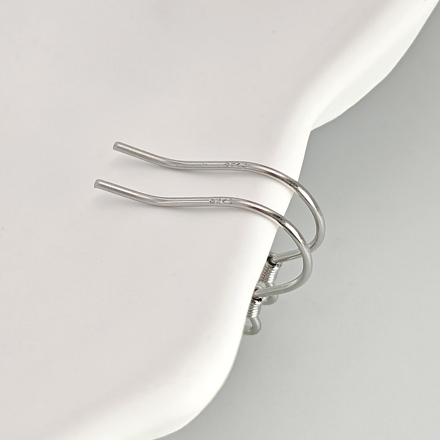 Silver Earring Hook Findings, 10PCs+ Hypoallergenic 925 Sterling Silver French Earring Wire, Fish Hook Ear Wires with Coil and Loop