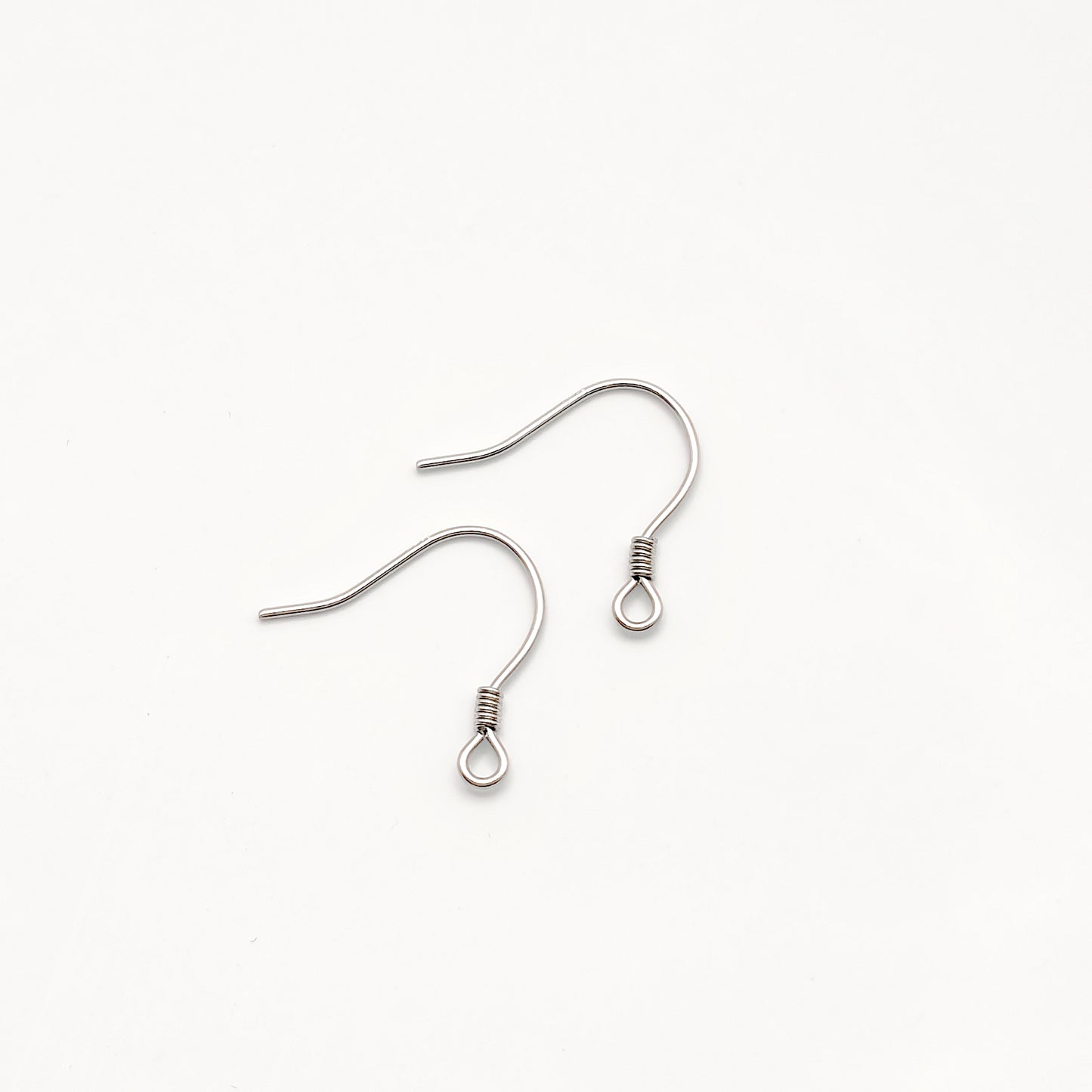 Silver Earring Hook Findings, 10PCs+ Hypoallergenic 925 Sterling Silver French Earring Wire, Fish Hook Ear Wires with Coil and Loop