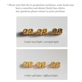 Alphabet Beads, 4.5mm Gold Letter Cube Beads, Tiny Initial Beads for Jewelry Making, Small Letter Charms, Matte Gold Plated  (P010-G)