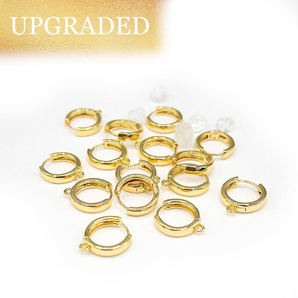 Huggie Hoop One-Touch Hoop Earring Findings in 18K Gold Plating