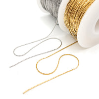 Dainty Chain for Jewelry Making, 0.8mm Thin Necklace Chain, Fine Jewelry Chain for Minimalist Jewelry, Sold by Yard and Wholesale. (C001)