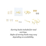 Ball Posts Stud Earring Findings in 18K Gold Plating, STARDUST Finish, 4mm Ball with Loop, Nickel Free, Retail & Wholesale (BRER-0025G)