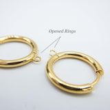 Huggie Hoops One-Touch Surgical Stainless Steel Earring Finding in Gold PVD Plating