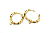 Huggie Hoops One-Touch Surgical Stainless Steel Earring Finding in Gold PVD Plating