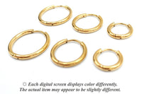 Huggie Hoop One-Touch Surgical Stainless Steel Earrings, PVD Plating Gold Hoop Earrings, Sleeper Earrings, Retail & Wholesale