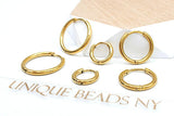 Huggie Hoop One-Touch Surgical Stainless Steel Earrings, PVD Plating Gold Hoop Earrings, Sleeper Earrings, Retail & Wholesale