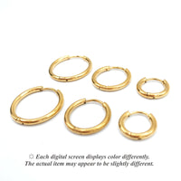 Private Listing for S. Huggie Hoop One-Touch Hypoallergenic Stainless Steel Earrings, Anti-tarnish 18K Gold PVD Plating