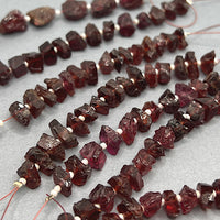 Raw GARNET Gemstone, January Birthstone, Loose Gemstone Beads, Root/ Heart Chakra Stone, FINAL SALE by Bundle of 110+ Pieces - UniqueBeadsNY