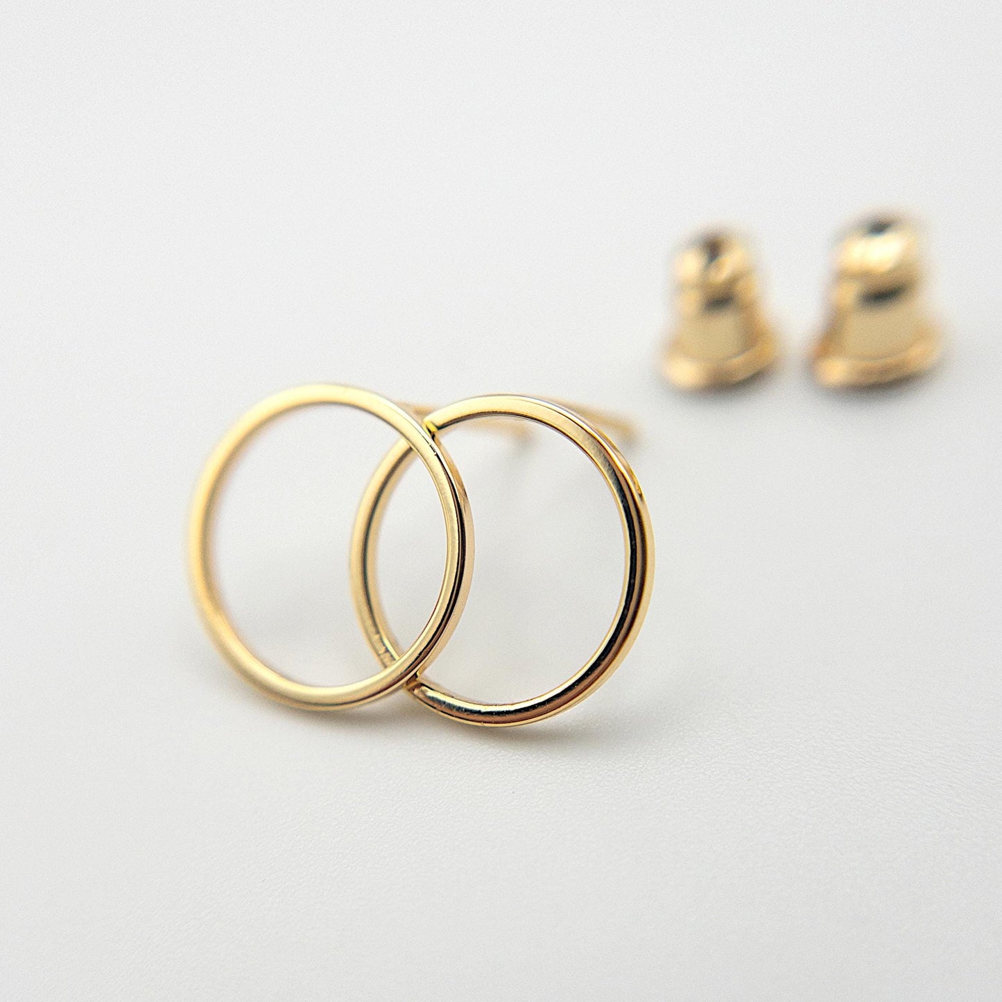 Round Earring Posts, 10 PCs Open Circle Stud Earrings, Earring Findings Wholesale, Minimalist Earrings, DIY Jewelry, Nickel Free, US Seller