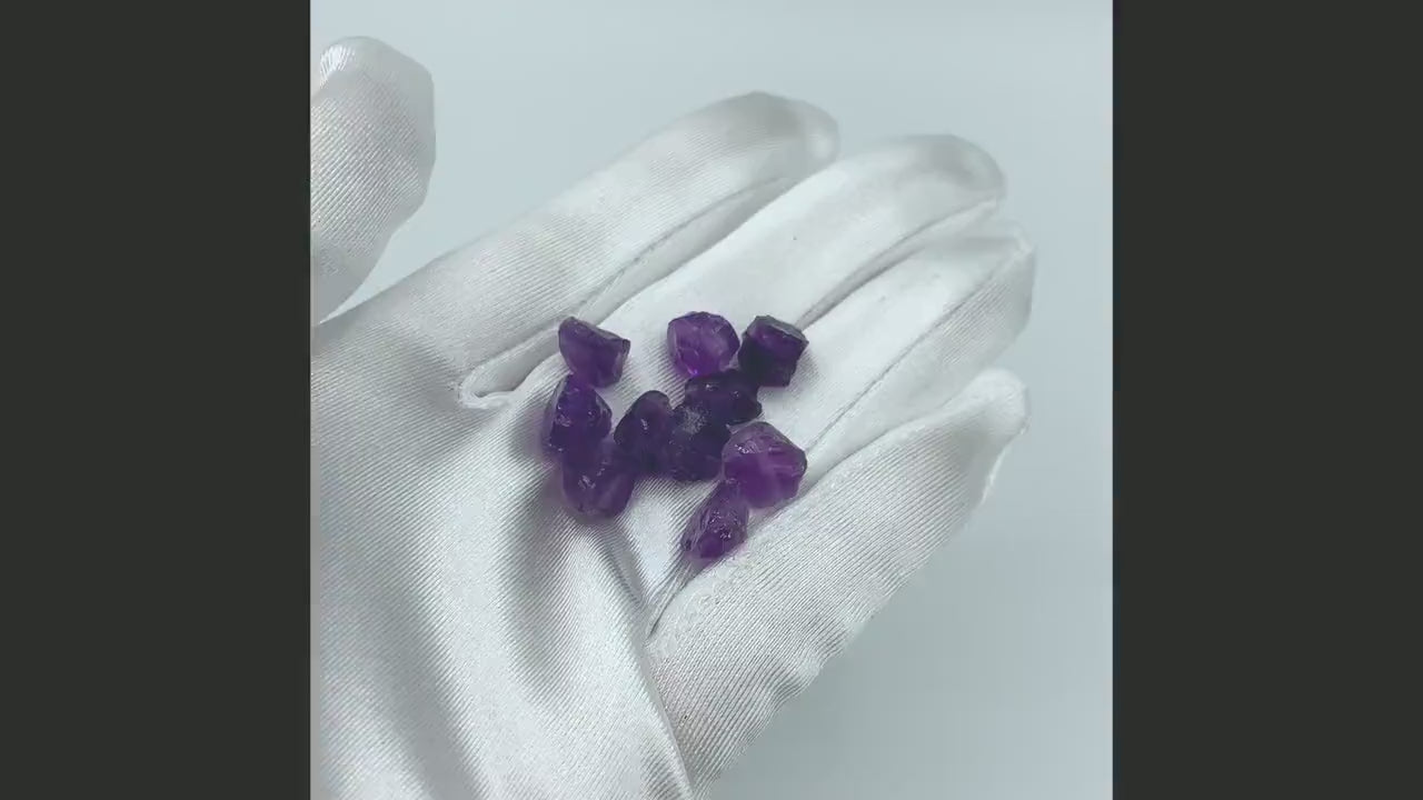 Raw AMETHYST Gemstone, Dainty FEBRUARY Birthstone, 1mm Hole Center Drill, Crown Chakra Crystal, Loose Gemstone, Retail & Wholesale (G02RAW)