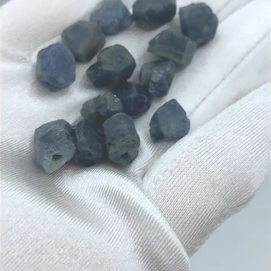 Raw BLUE SAPPHIRE Gemstone, Dainty SEPTEMBER Birthstone, 1mm Hole Center Drill, Throat Chakra, Loose Gemstone Retail & Wholesale (G09RAW)
