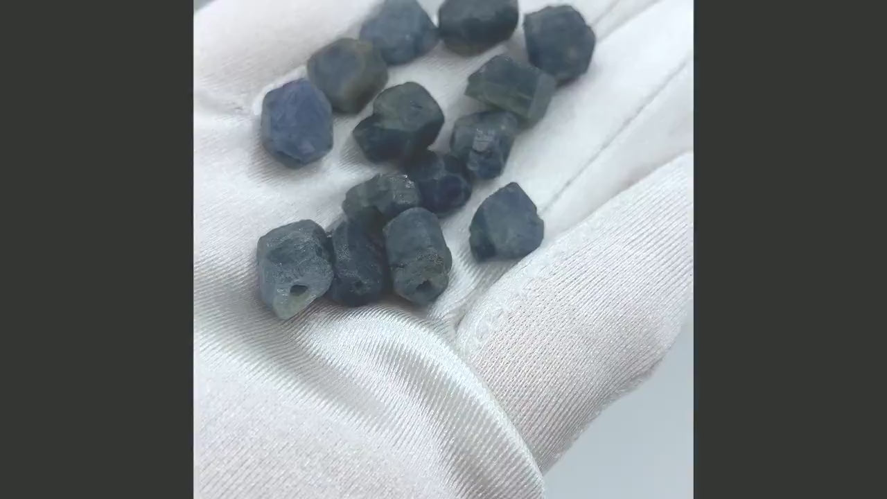 Raw BLUE SAPPHIRE Gemstone, Dainty SEPTEMBER Birthstone, 1mm Hole Center Drill, Throat Chakra, Loose Gemstone Retail & Wholesale (G09RAW)