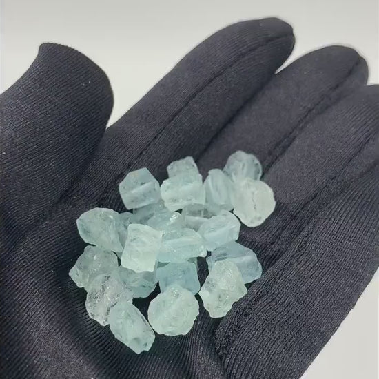 Raw AQUAMARINE Gemstone, Dainty MARCH Birthstone, 1mm Hole Center Drill, Throat Chakra, Loose Blue Crystal Beads Retail & Wholesale (G03RAW)