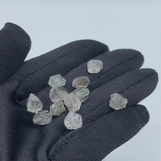 Raw HERKIMER DIAMOND Gemstone, Dainty APRIL Birthstone, 1mm Hole Center Drill, Crown Chakra, Loose Crystal Beads Retail & Wholesale (G04RAW)
