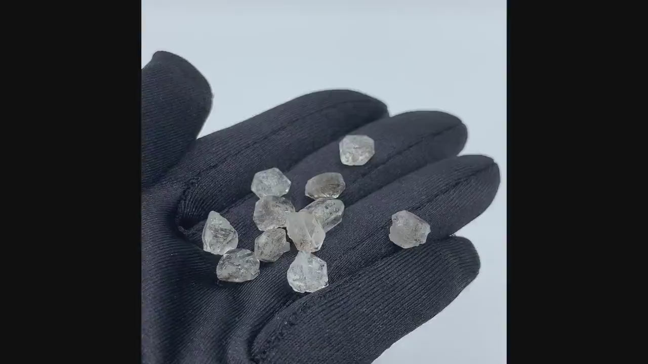 Raw HERKIMER DIAMOND Gemstone, Dainty APRIL Birthstone, 1mm Hole Center Drill, Crown Chakra, Loose Crystal Beads Retail & Wholesale (G04RAW)