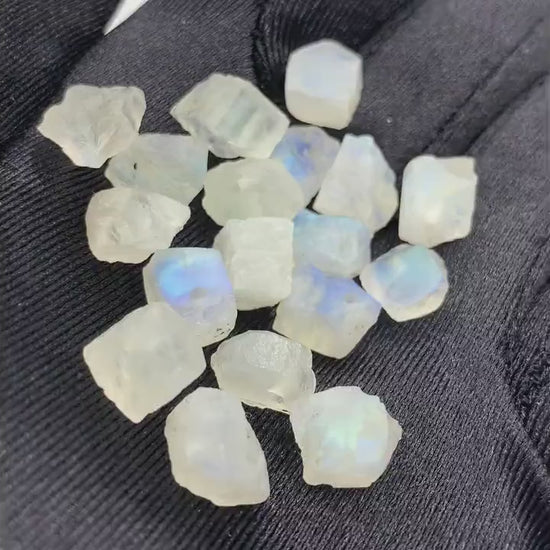 Raw MOONSTONE Gemstone, Dainty JUNE Birthstone, 1mm Hole Center Drill, Loose Gemstone Beads, Crown Chakra, Retail & Wholesale (G06RAW)