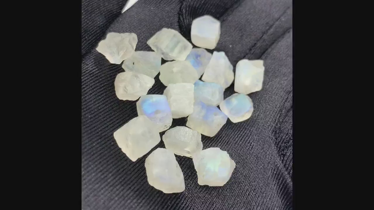 Raw MOONSTONE Gemstone, Dainty JUNE Birthstone, 1mm Hole Center Drill, Loose Gemstone Beads, Crown Chakra, Retail & Wholesale (G06RAW)