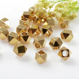 5mm Diamond Cut Faceted Raw Brass Beads with 2.6mm Large Hole (B001-5-BR)