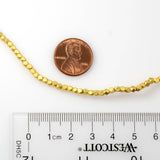 Diamond Cut Faceted Jewelry Beads in MATTE GOLD, 2.5mm with 1mm Large Hole, 200 Pieces, Clearance (B001-25-MG)