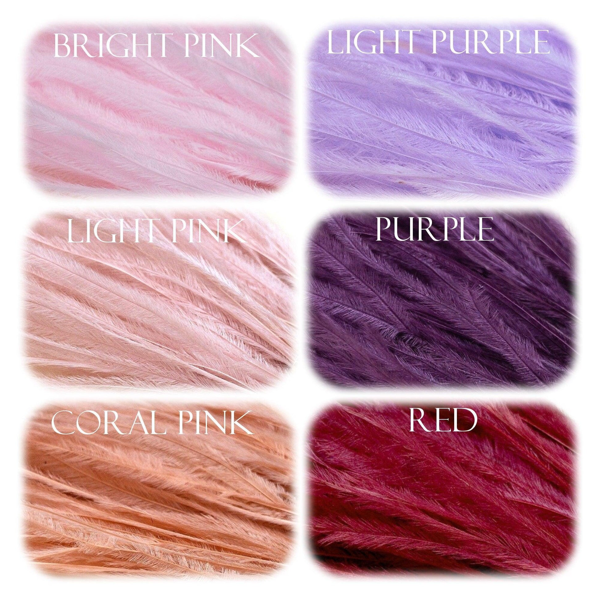 Custom Color Ostrich Feather Tassel Pendants, Customized Feather Pendant for Earrings and DIY jewelries - UniqueBeadsNY
