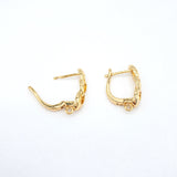 Chain Style Earring Finding in 18K Gold Plating, Brass Latch-Back One-Touch Earring, Nickel Free, Retail & Wholesale (BENFER001-G)